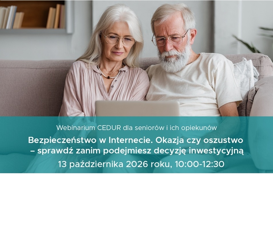 Zdjęcie do artykułu: Webinarium „Bezpieczeństwo w Internecie. Okazja czy oszustwo – sprawdź zanim podejmiesz decyzję inwestycyjną” 